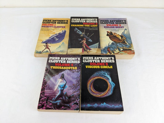 Pier's Anthony's Cluster complete  volume 1-5 1979 - Vicinity, Lady, Quest etc.