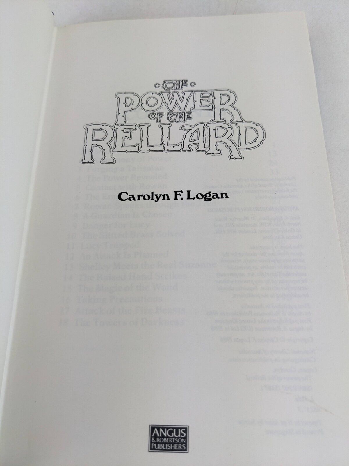 The power of the Rellard by Carolyn F. Logan Hardcover 1986