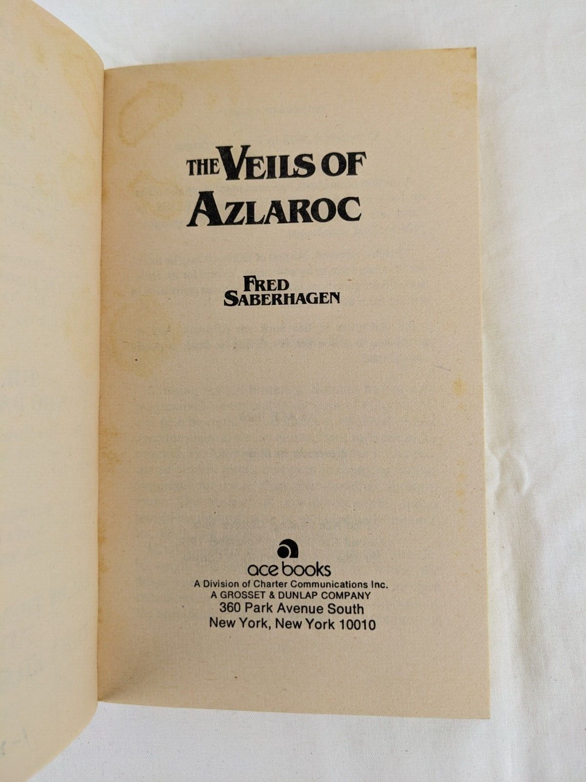 Fred Saberhagen x3 - Azlaroc, Mask of the sun & Spadeful of Spacetime 1978