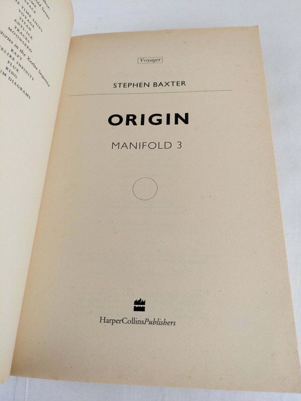 Manifold series by Stephen Baxter 1999 Time, Space, Origin