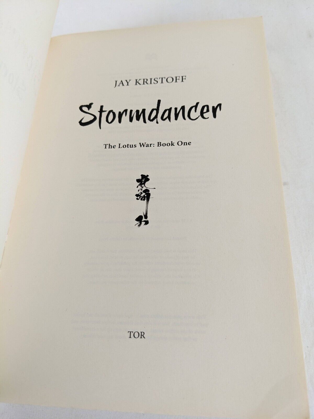 Stormdancer by Jay Kristoff 2012 Lotus war