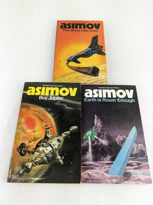 Isaac Asimov x 3 - Stars like dust, buy Jupiter & Earth is room enough 1979