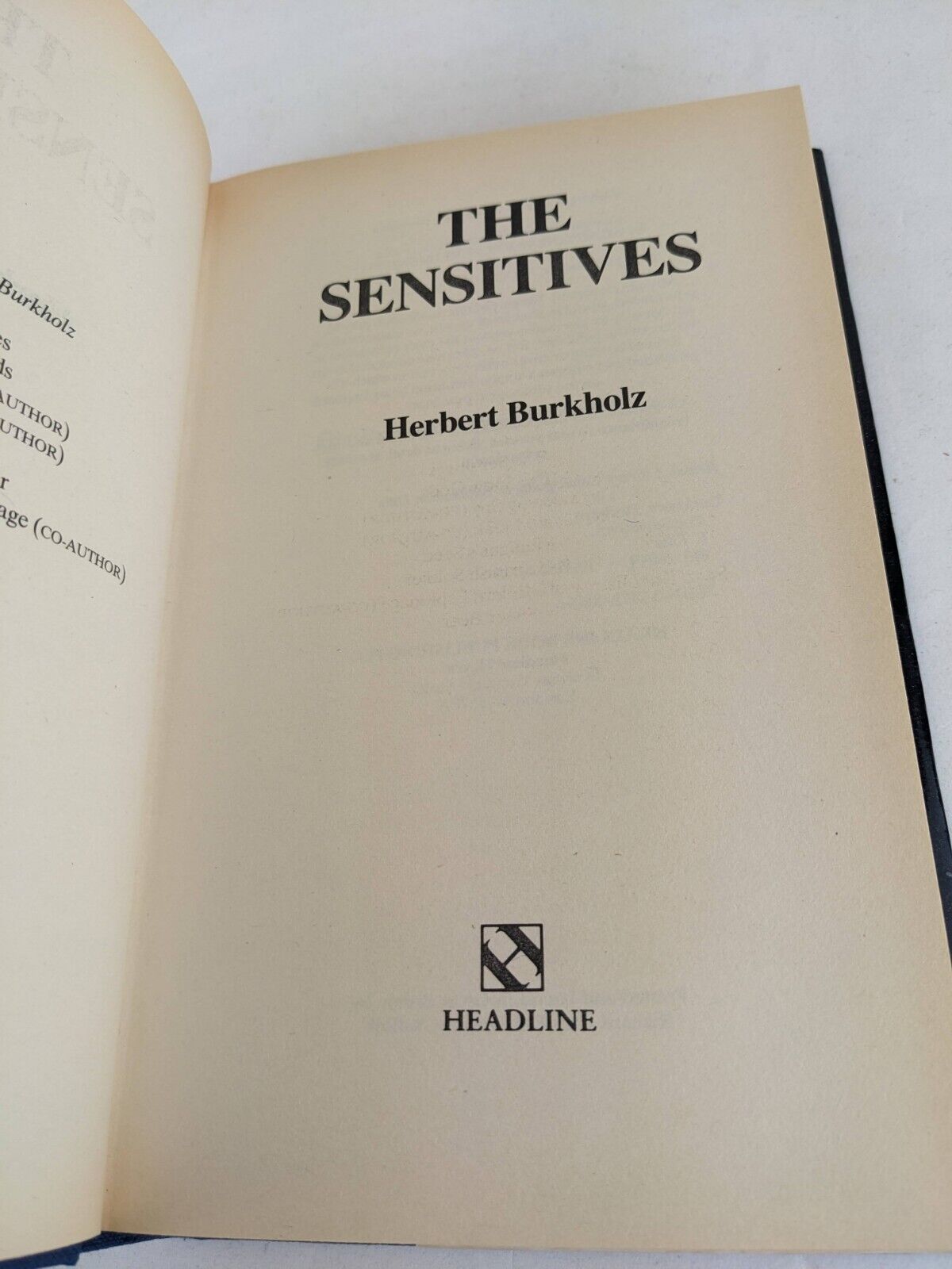 The sensitives by Herbert Burkholz 1988 Hardcover Science Fiction