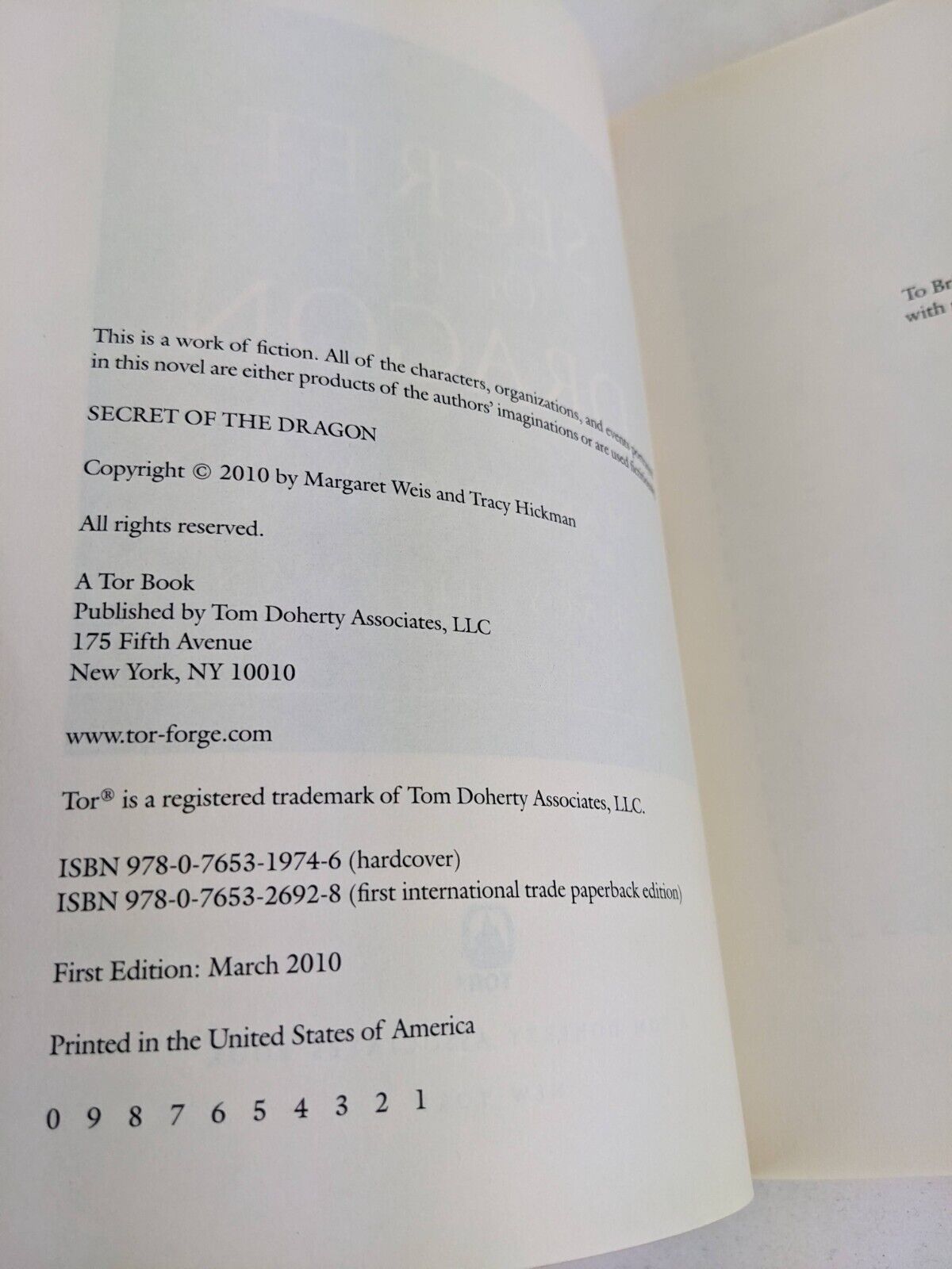 Secret of the dragon by Margaret Weis Tracy Hickman 2010 Dragonships of Vindras