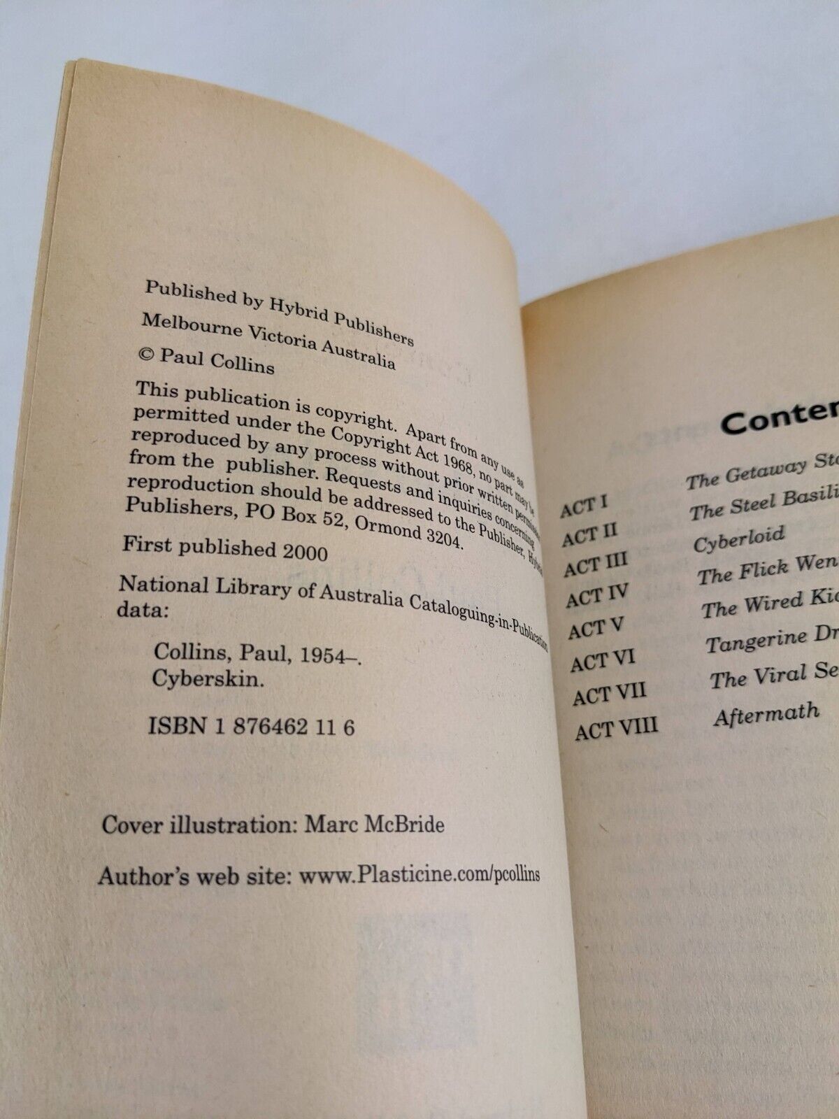 Cyberskin by Paul Collins 2000 - Signed by the author