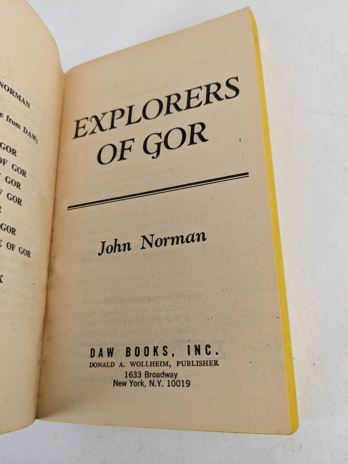 Gor series by John Norman x 9 Daw SF editions 1974