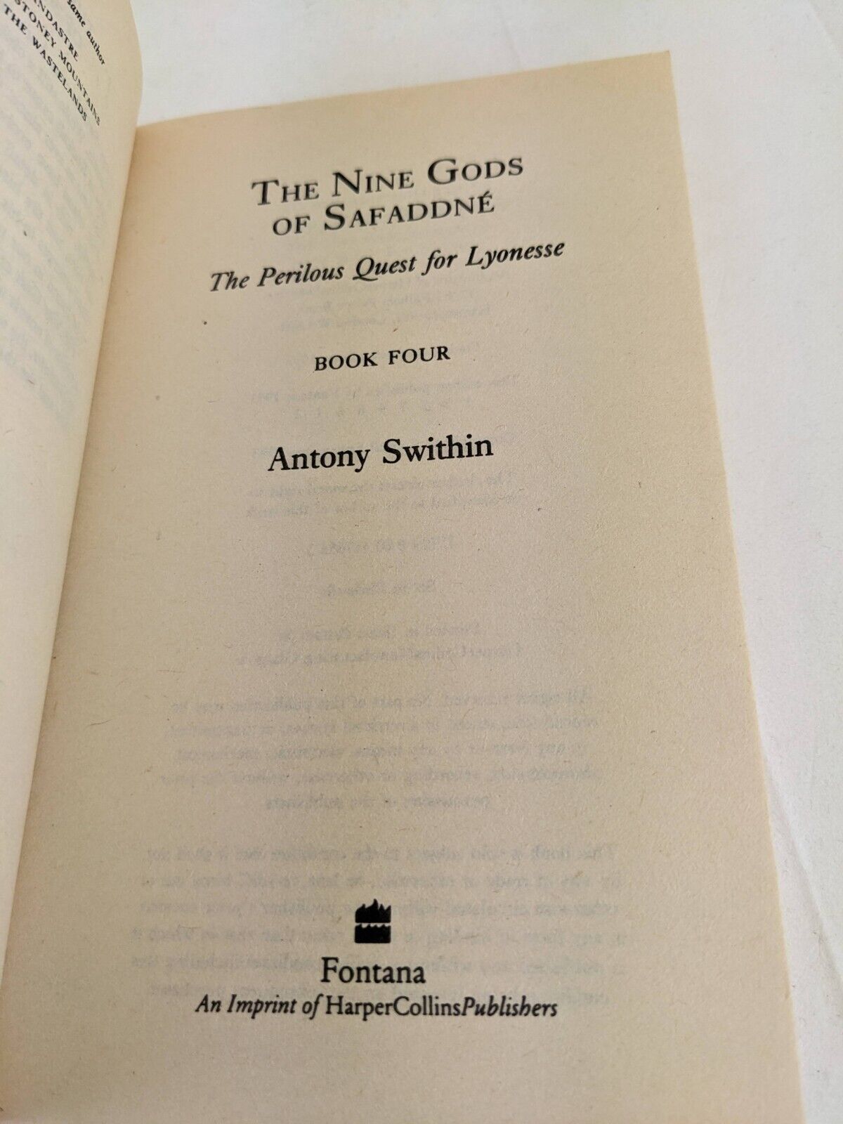 The Perilous quest for Lyonesse complete series by Antony Swithin 1990