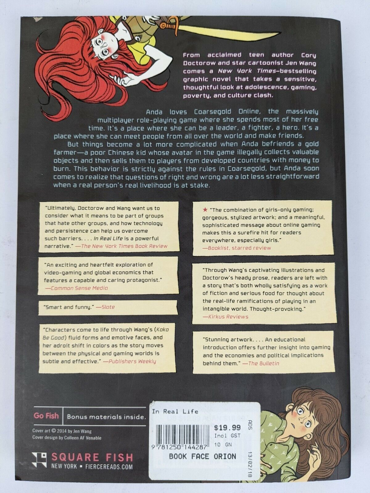 In Real Life by Cory Doctorow & Jen Wang (English) Paperback Book 2014 635