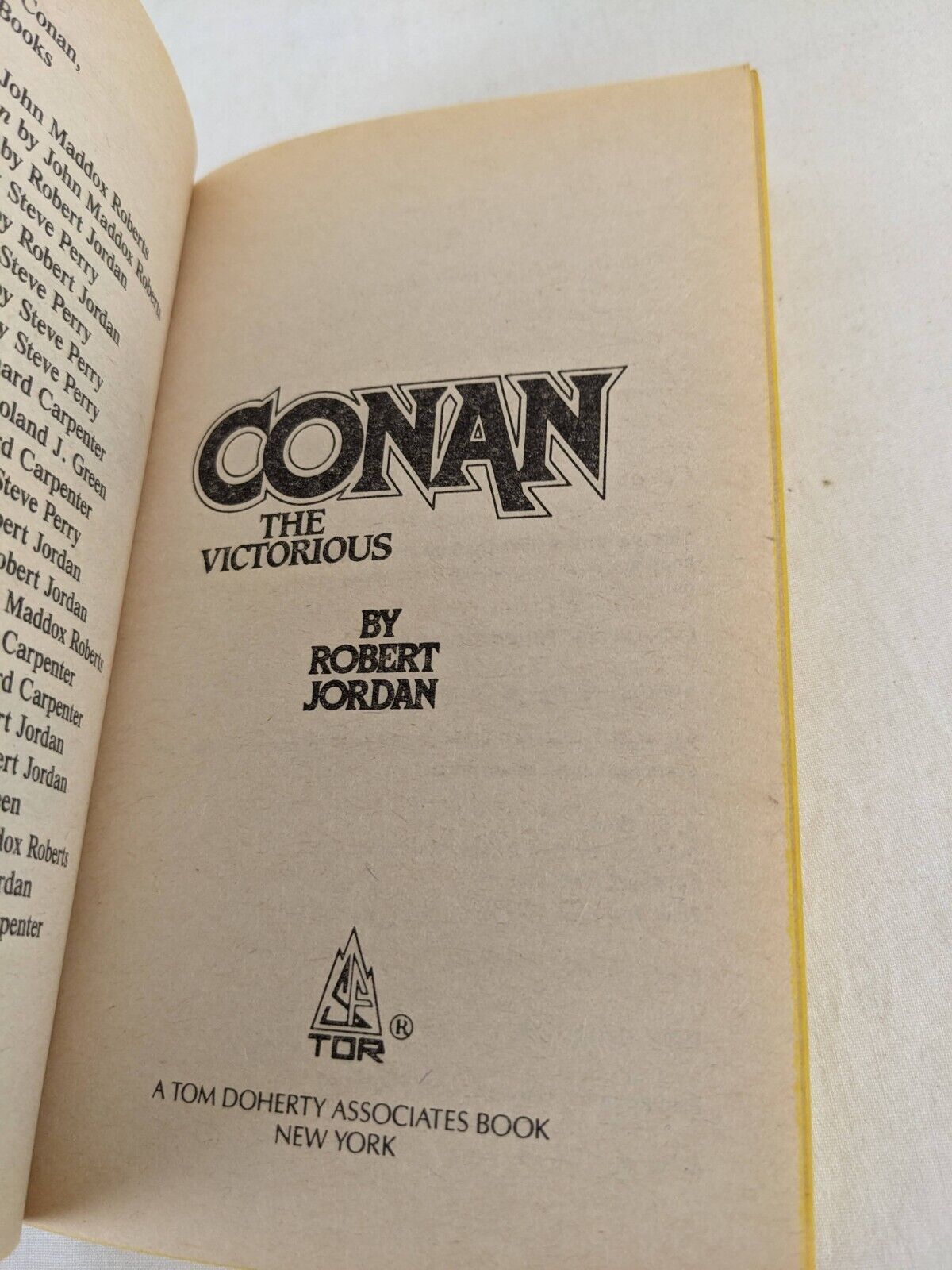 Conan the victorious by Robert Jordan 1984 TOR