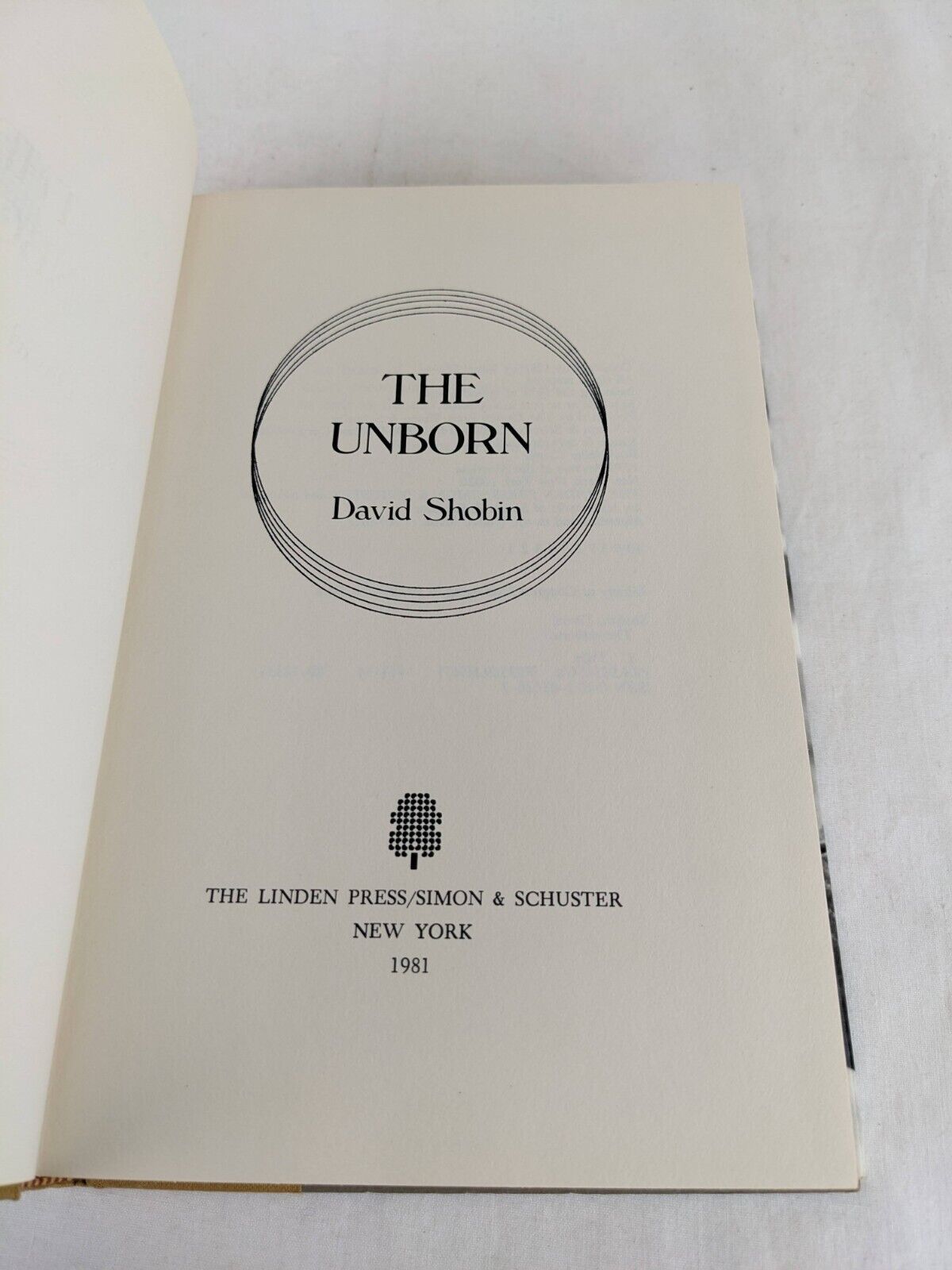 The unborn by David Shobin 1981 Hardcover Horror Science Fiction