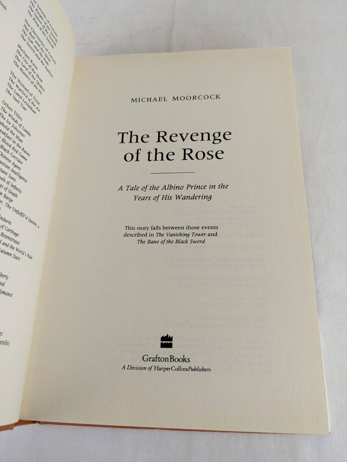 The revenge of the rose by Michael Moorcock 1991 Hardcover Grafton Elric