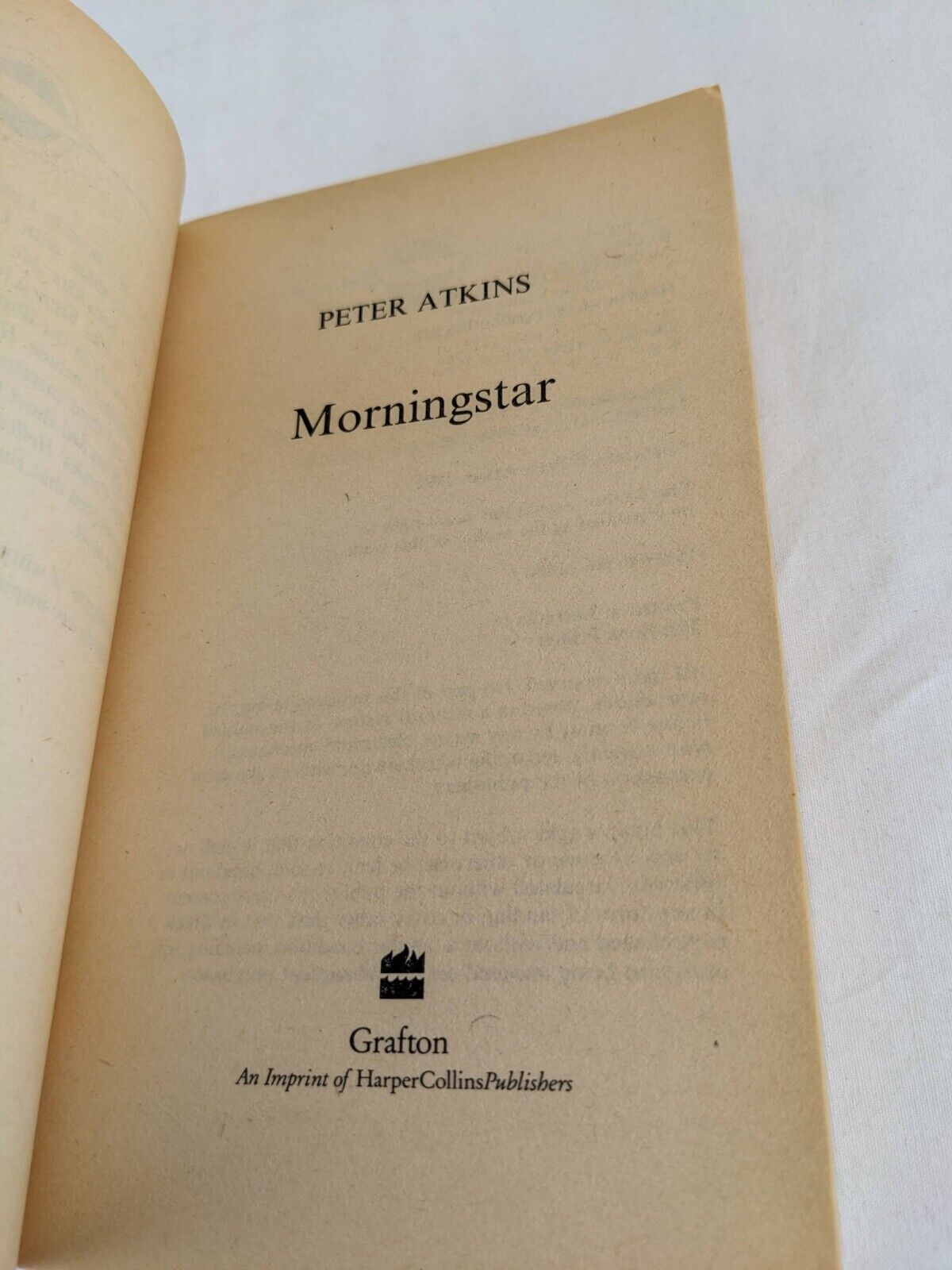 Morningstar by Peter Atkins 1992 Horror Vampires