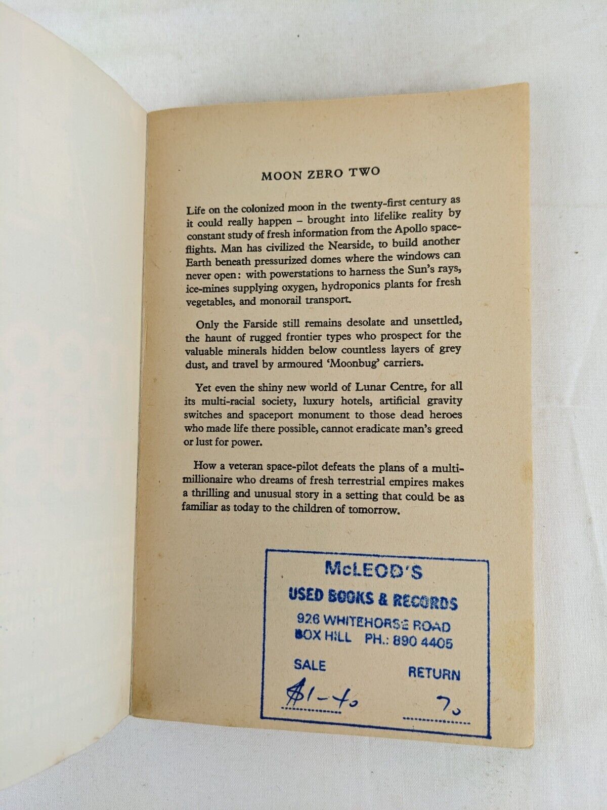 Moon zero two by John Burke 1969 Pan Books
