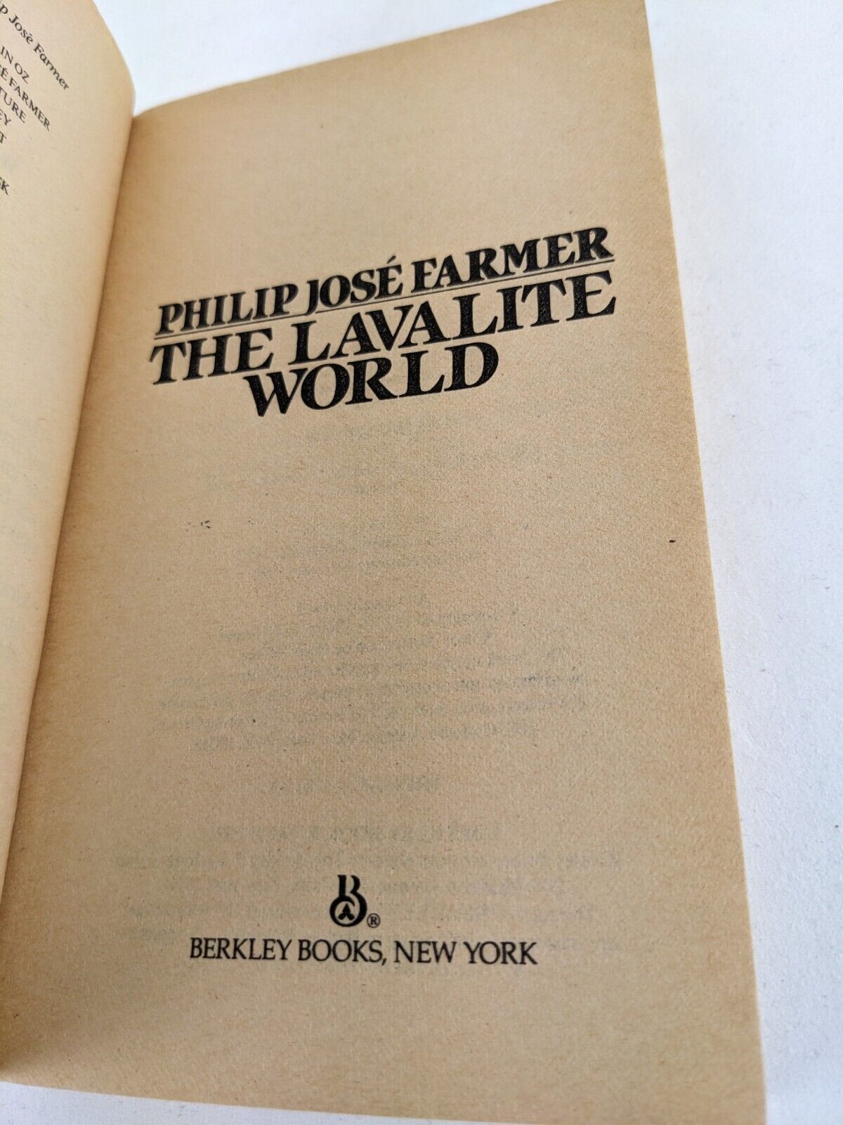 World of Tiers by Philip Jose Farmer 1978 Private Cosmos, Lavalite world