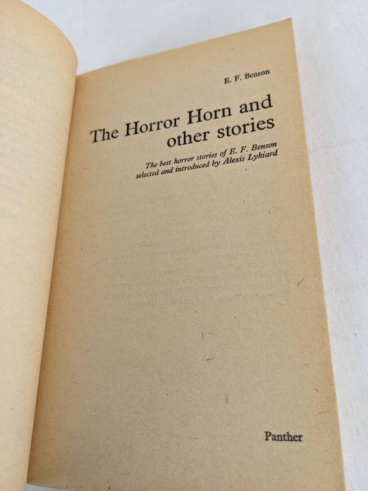 The best Horror stories of E. F. Benson: The horror horn 1974