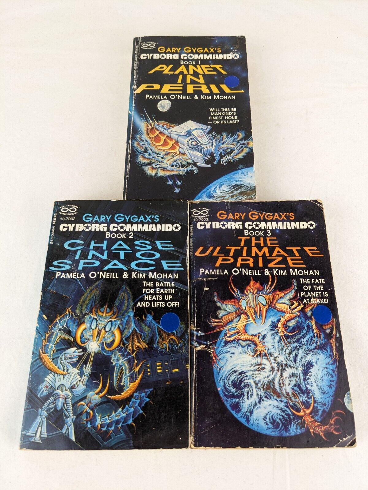 Gary Gygax Cyborg commando trilogy complete by Pamela O'neill 1987 First Print