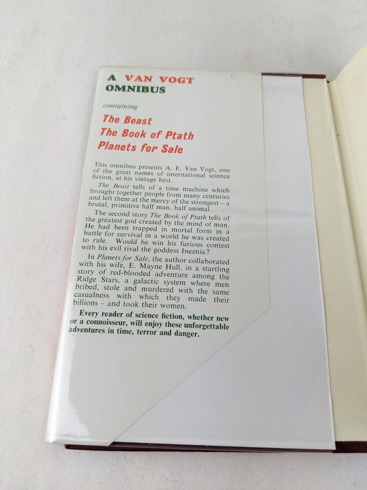 A Van Vogt Omnibus SF 1967 Hardcover Planets for sale, The Beast, Book of Ptath