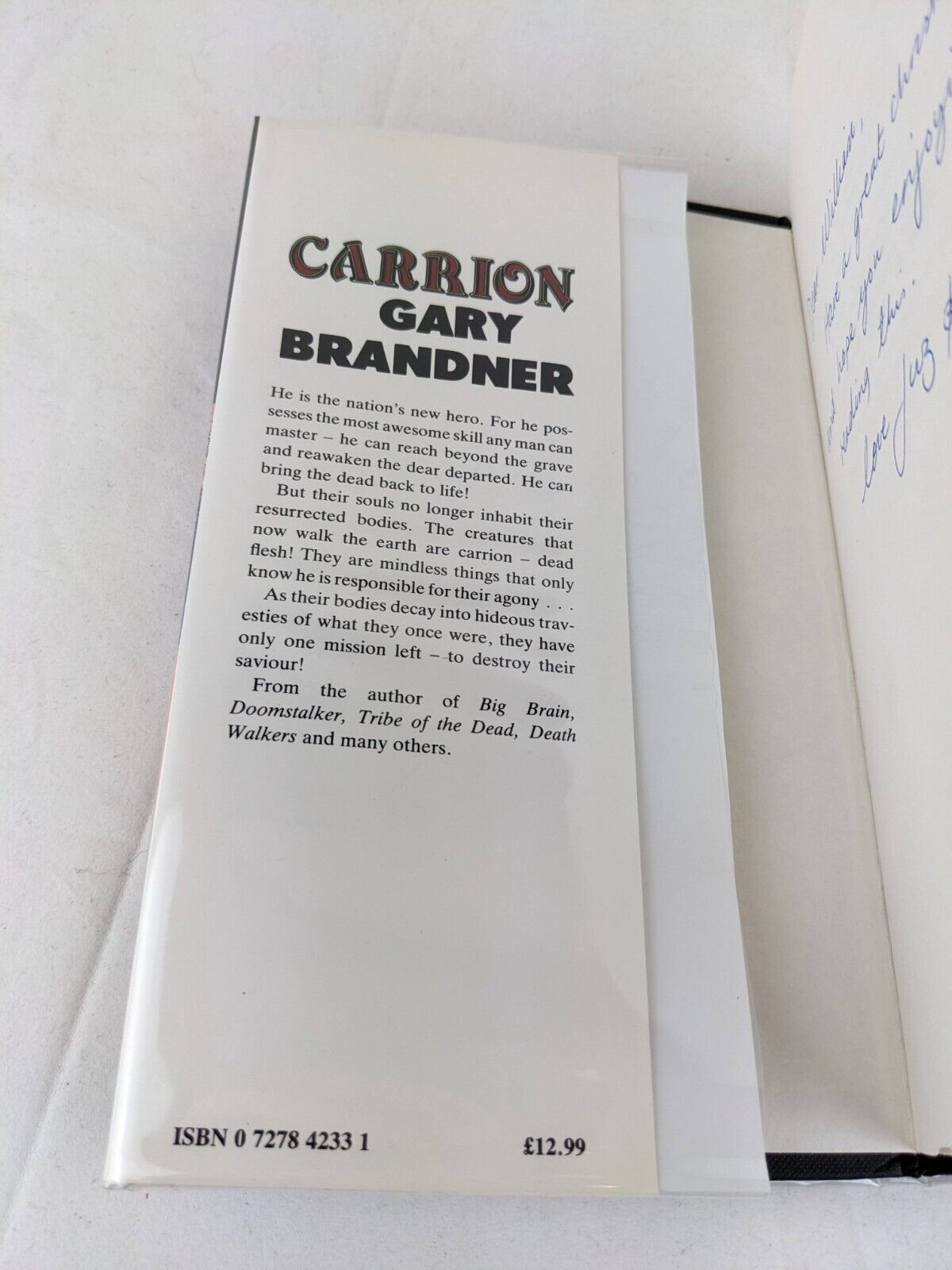 Carrion by Gary Brandner 1988 Hardcover UK First Edition Severn House