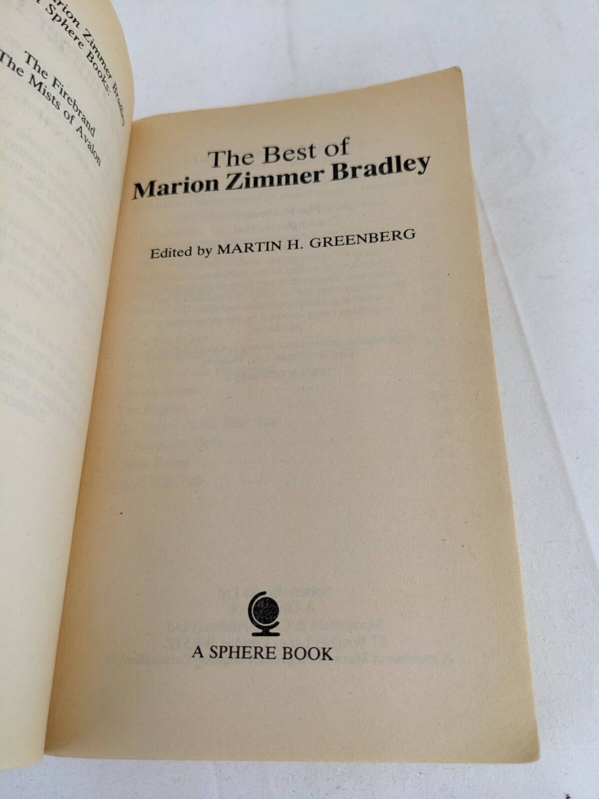 The best of Marion Zimmer Bradley edited by Martin H. Greenberg 1985