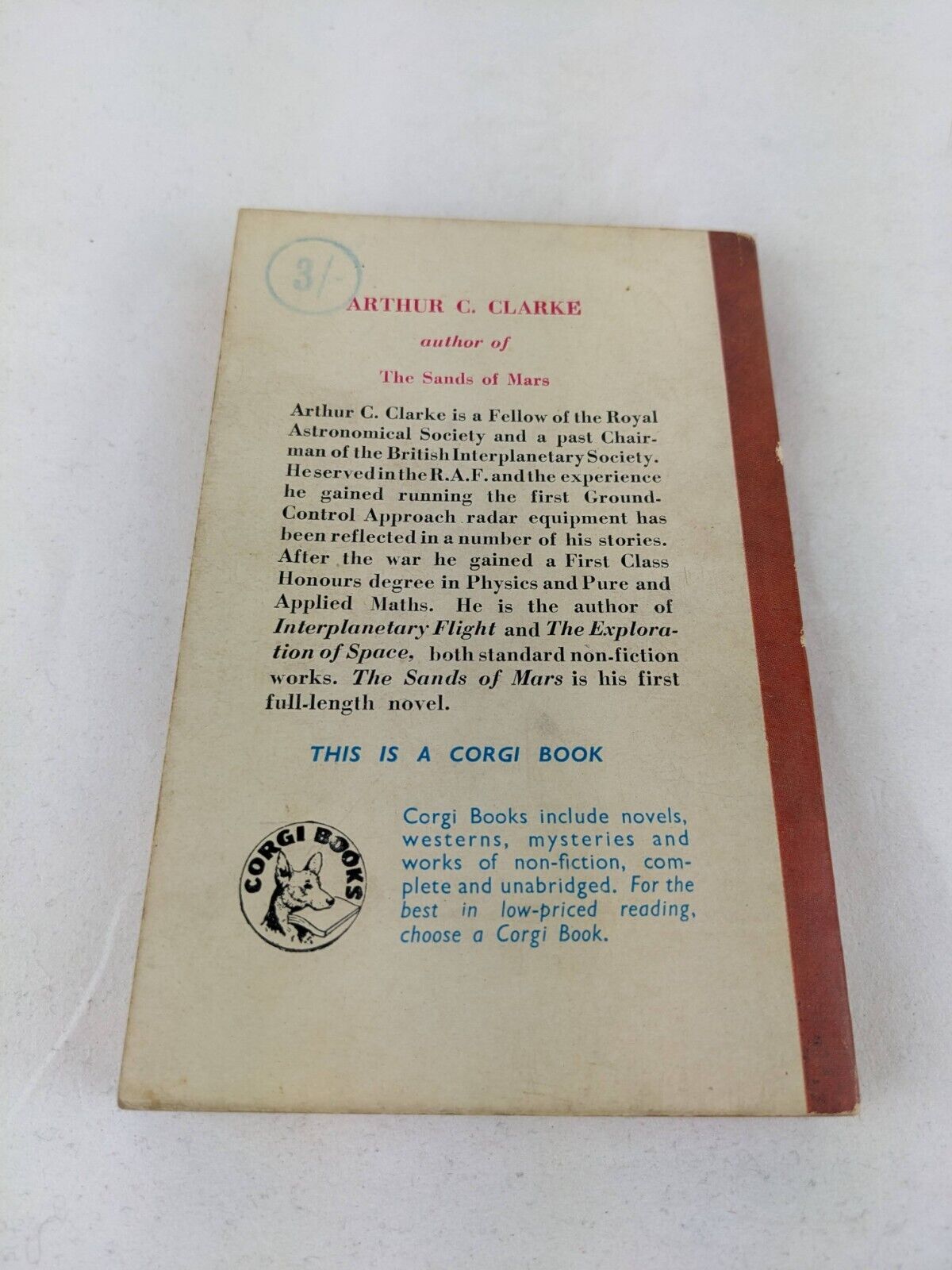 The sands of mars by Arthur C. Clarke 1954 Corgi book