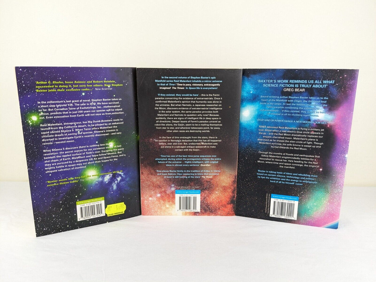 Manifold series by Stephen Baxter 1999 Time, Space, Origin