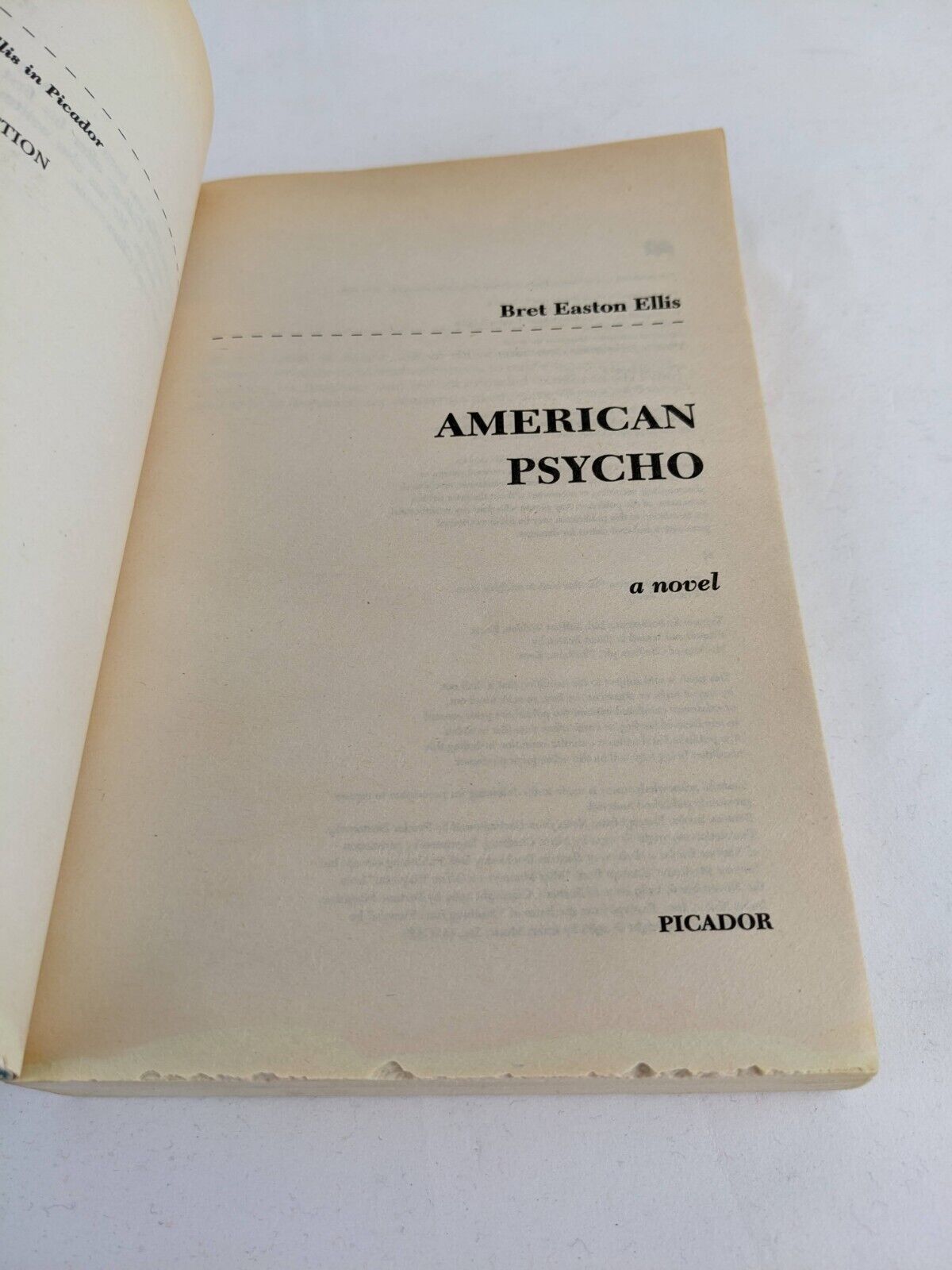 American Psycho by Bret Easton Ellis 1991 UK Edition