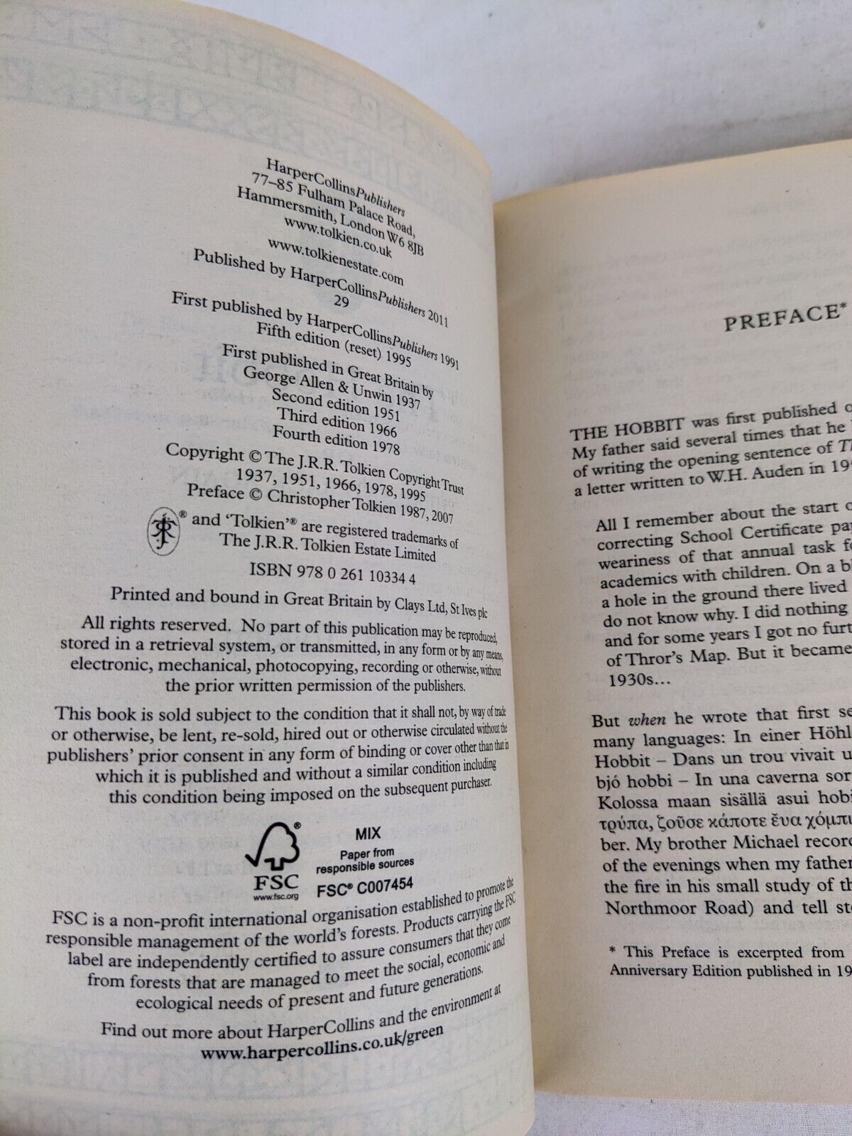 The hobbit by J.R.R. Tolkien 75th anniversary edition 2011