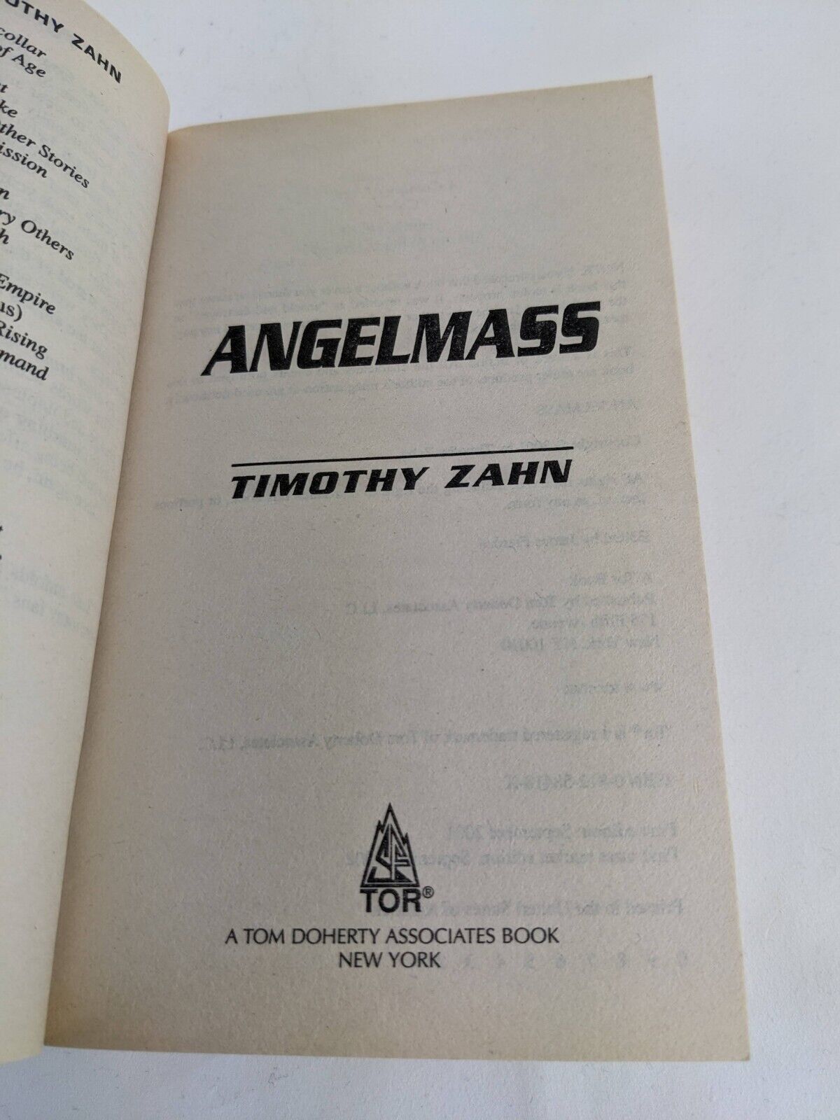 Angel mass by Timothy Zahn 2002