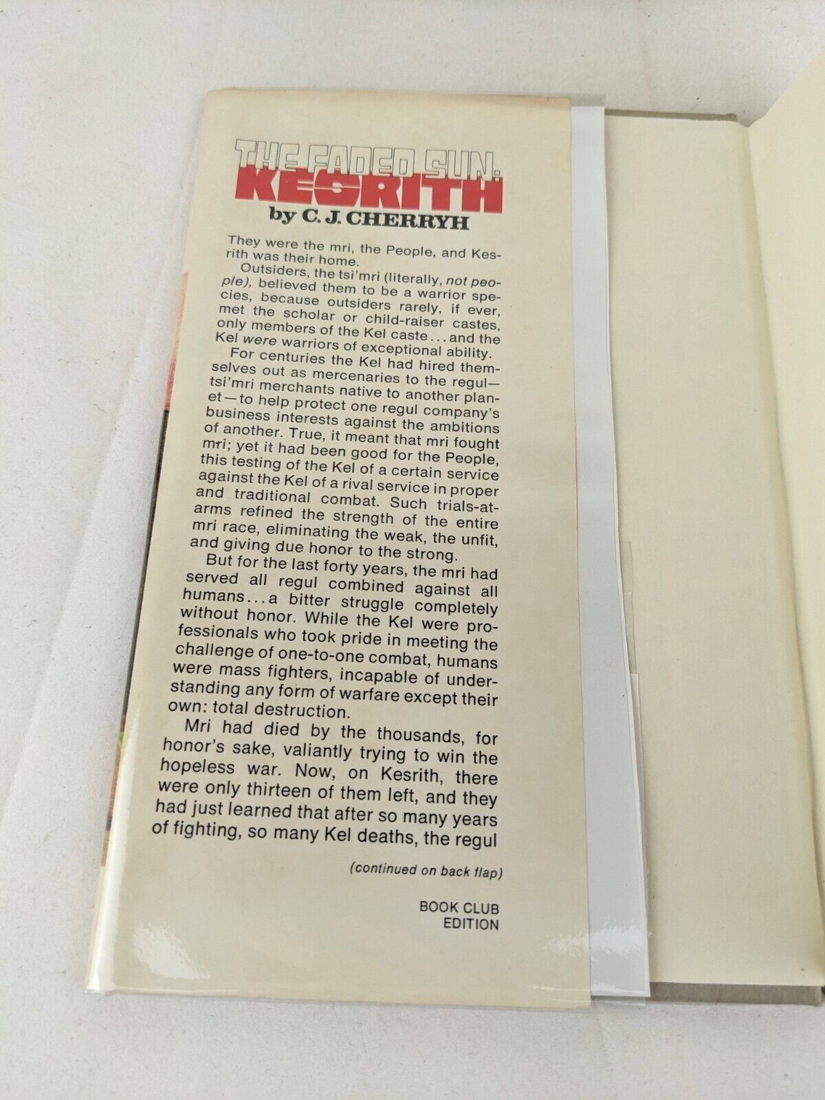 Kesrith & Kutath by C.J. Cherryh 1978 Hardcover BCE The Faded Sun