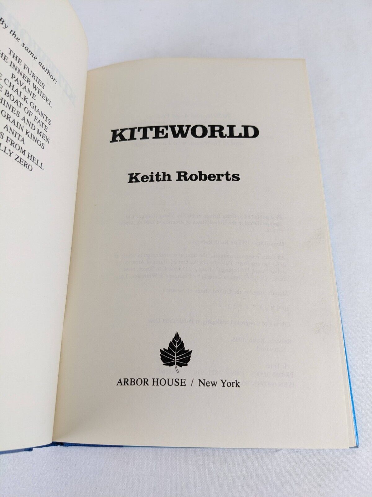 Kiteworld by Keith Roberts 1986 US First Edition Hardcover Arbor House
