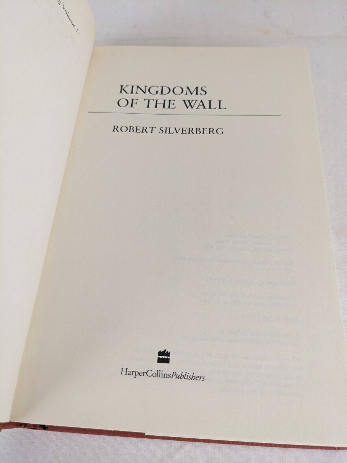 Kingdoms of the wall by Robert Silverberg 1992 Hardcover