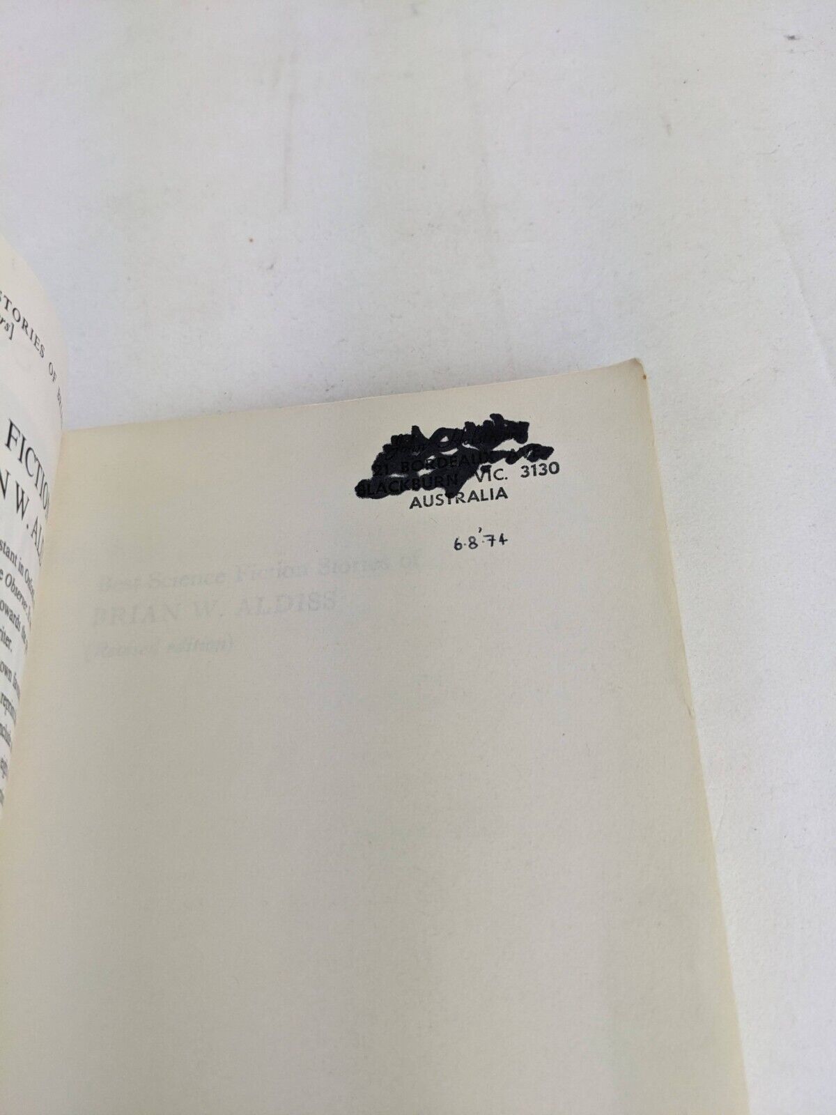 Best SF stories of Brian W. Aldiss 1972