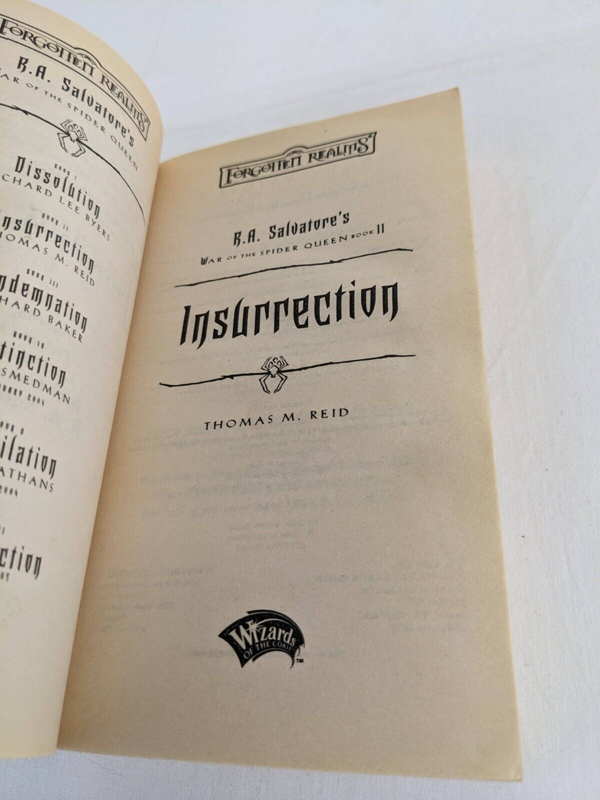 Forgotten Realms: Insurrection by Thomas M. Reid - Spider Queen 2002