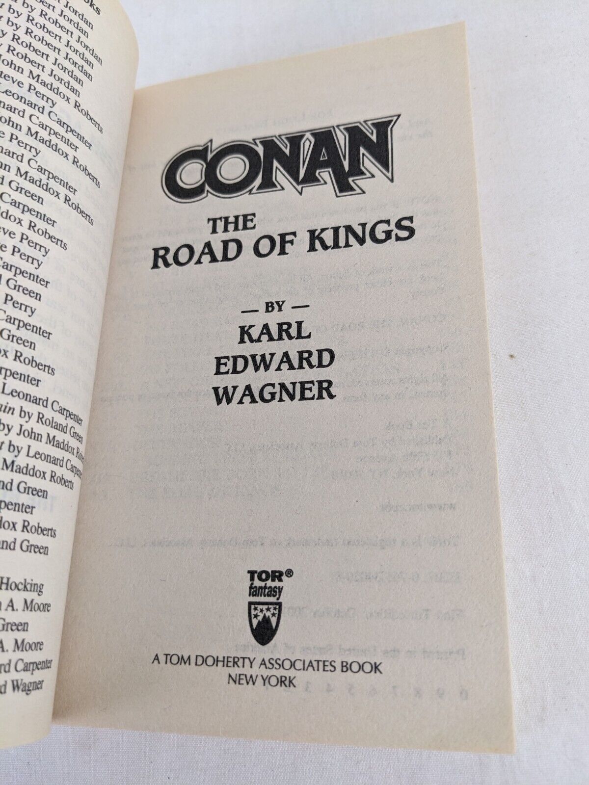 Conan: The road of kings by Karl Edward Wagner 2001 TOR