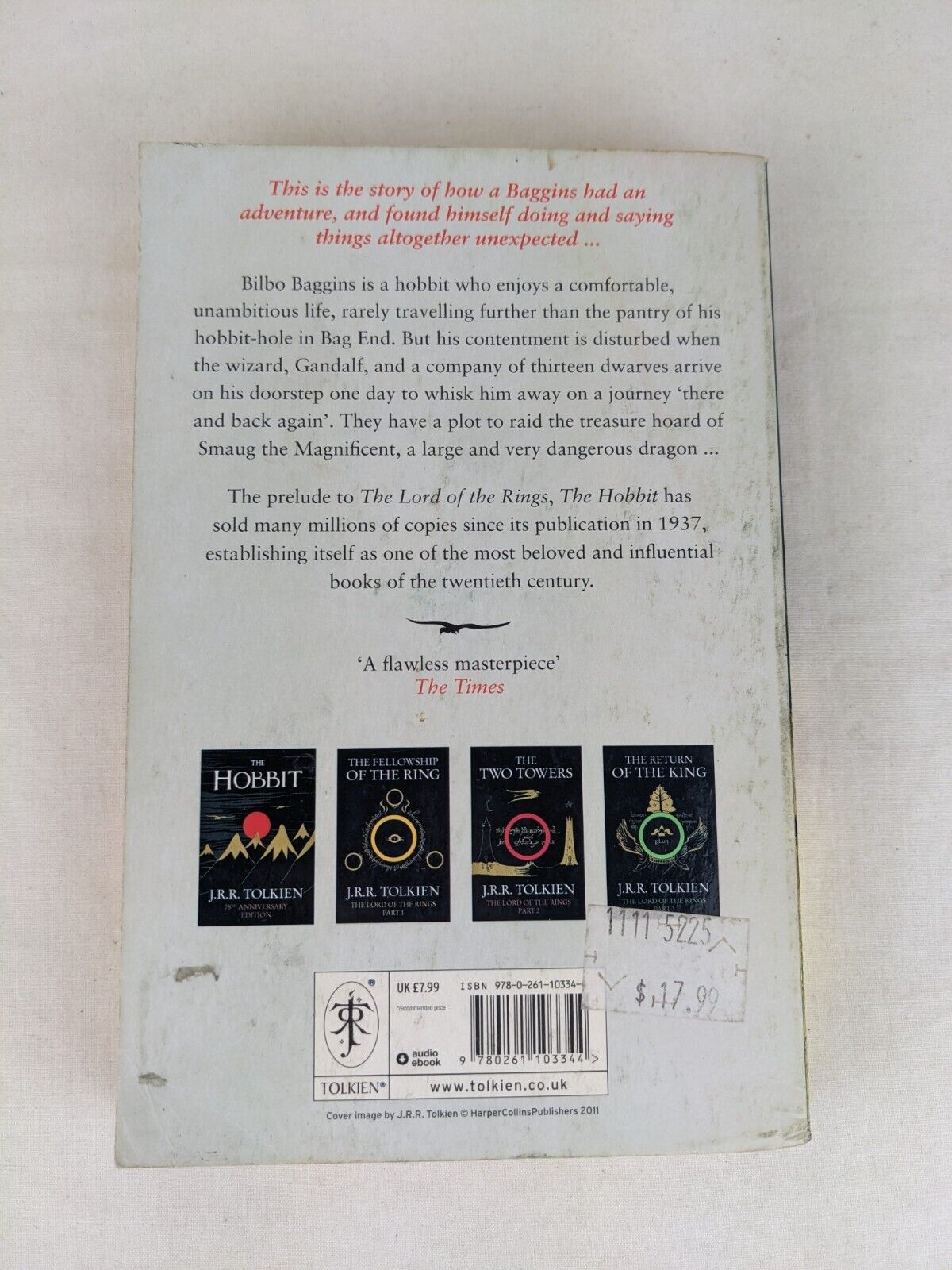 The hobbit by J.R.R. Tolkien 75th anniversary edition 2011