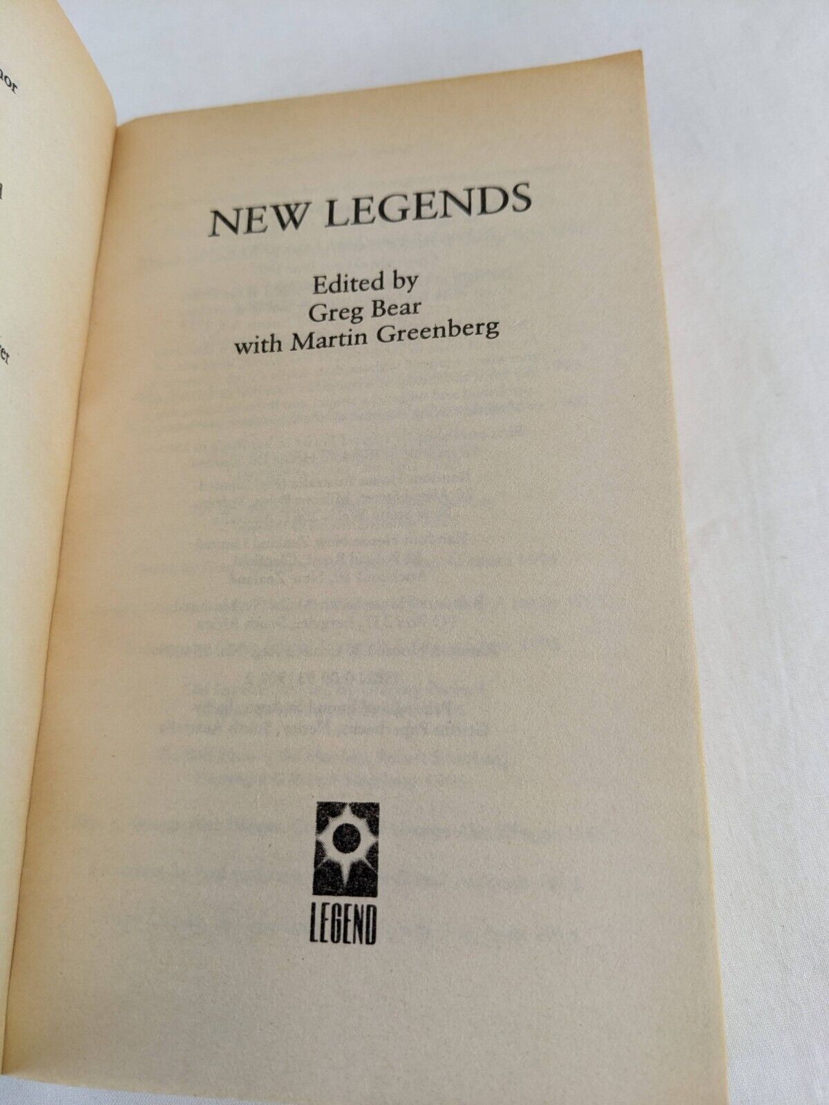 New legends edited by Greg Bear & Martin H. Greenberg 1996 Le Guin, Sheckley