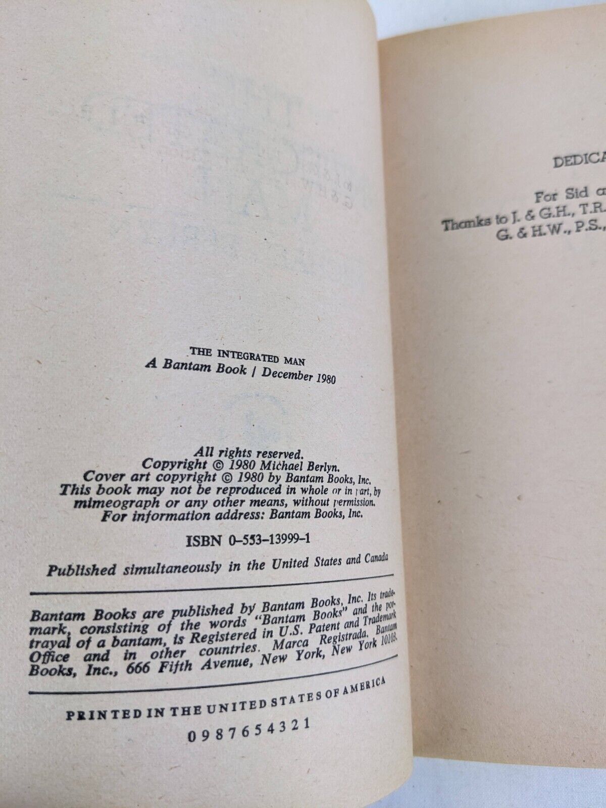 The integrated man by Michael Berlyn 1980
