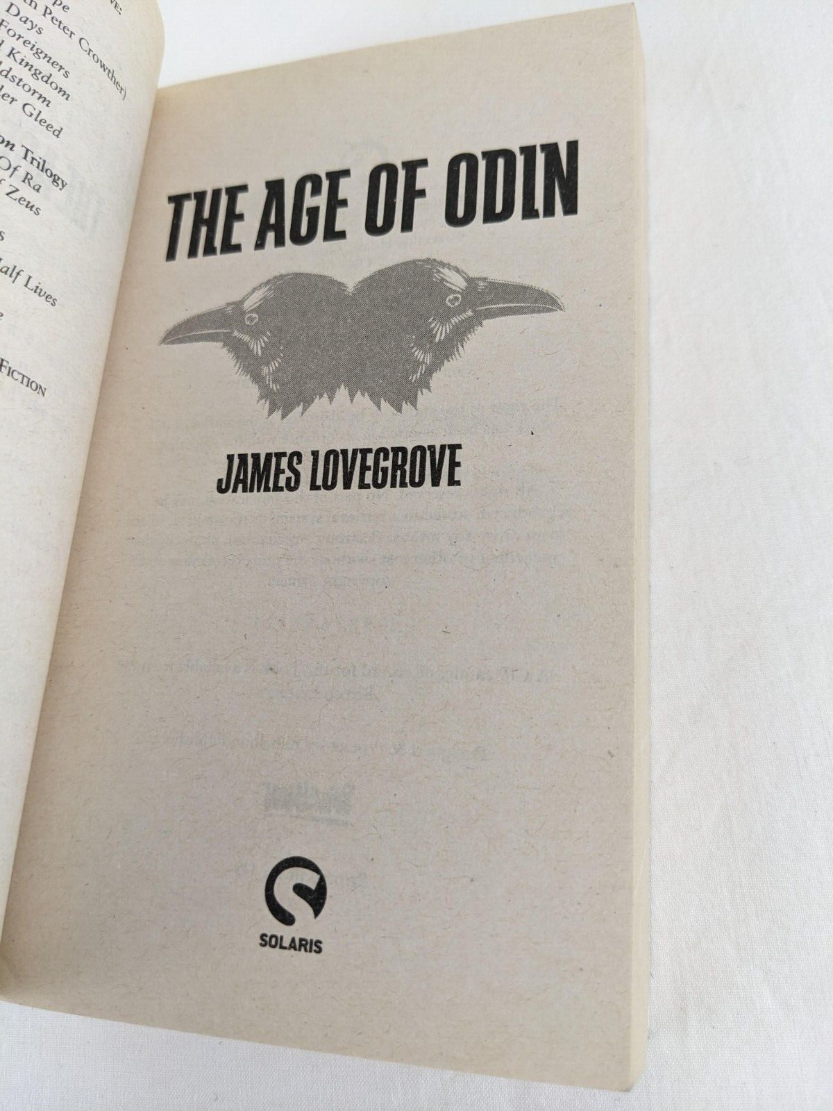 The age of Ra, Zeus & Odin by James Lovegrove 2009 Pantheon series