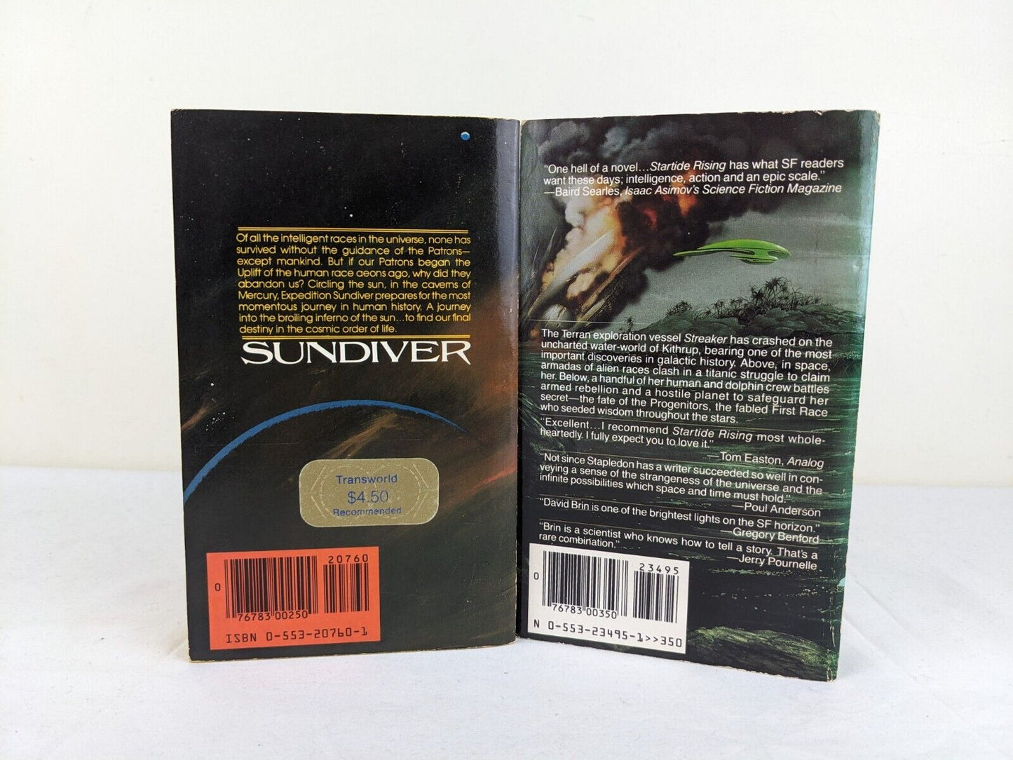 Sundiver & Startide rising by David Brin 1981 Uplift Saga