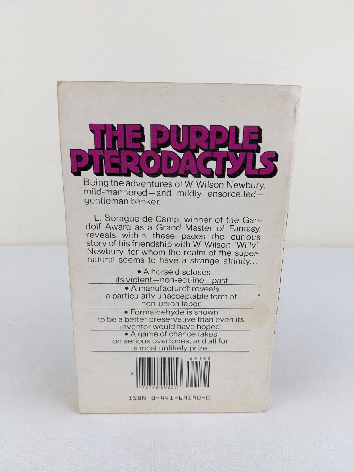 The purple Pterodactyls by L. Sprague De Camp 1980 First Ace Printing
