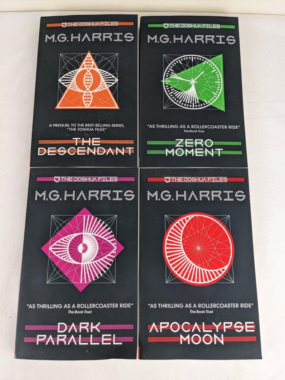The Joshua Files x 4 by M.G. Harris 2012 Descendant Zero Parrallel Apocolypse