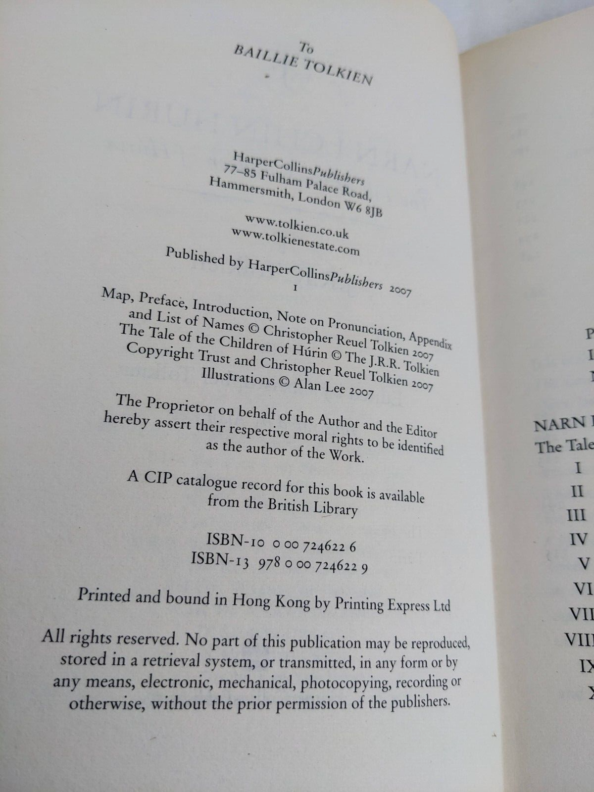 The Children of Hurin by Tolkien illustrated Alan lee Hardcover 2007