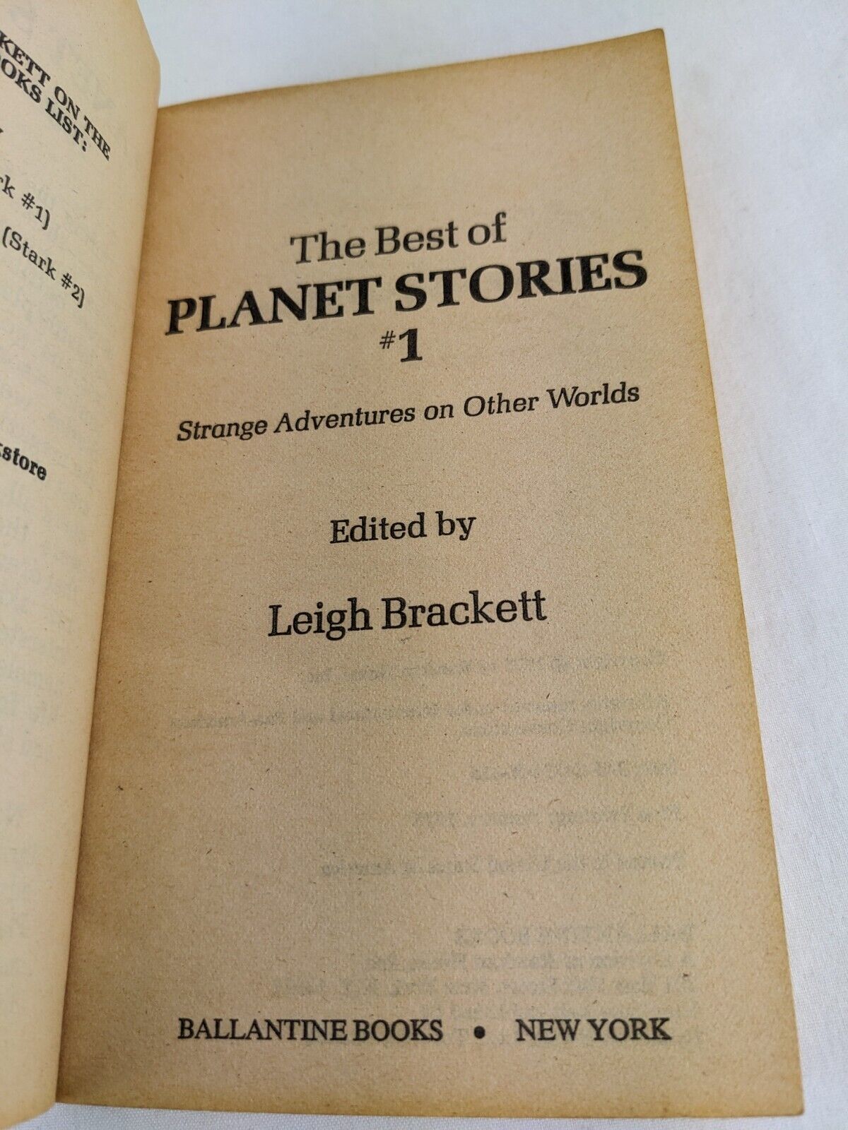 The best of Planet stories #1 edited by Leigh Brackett 1975