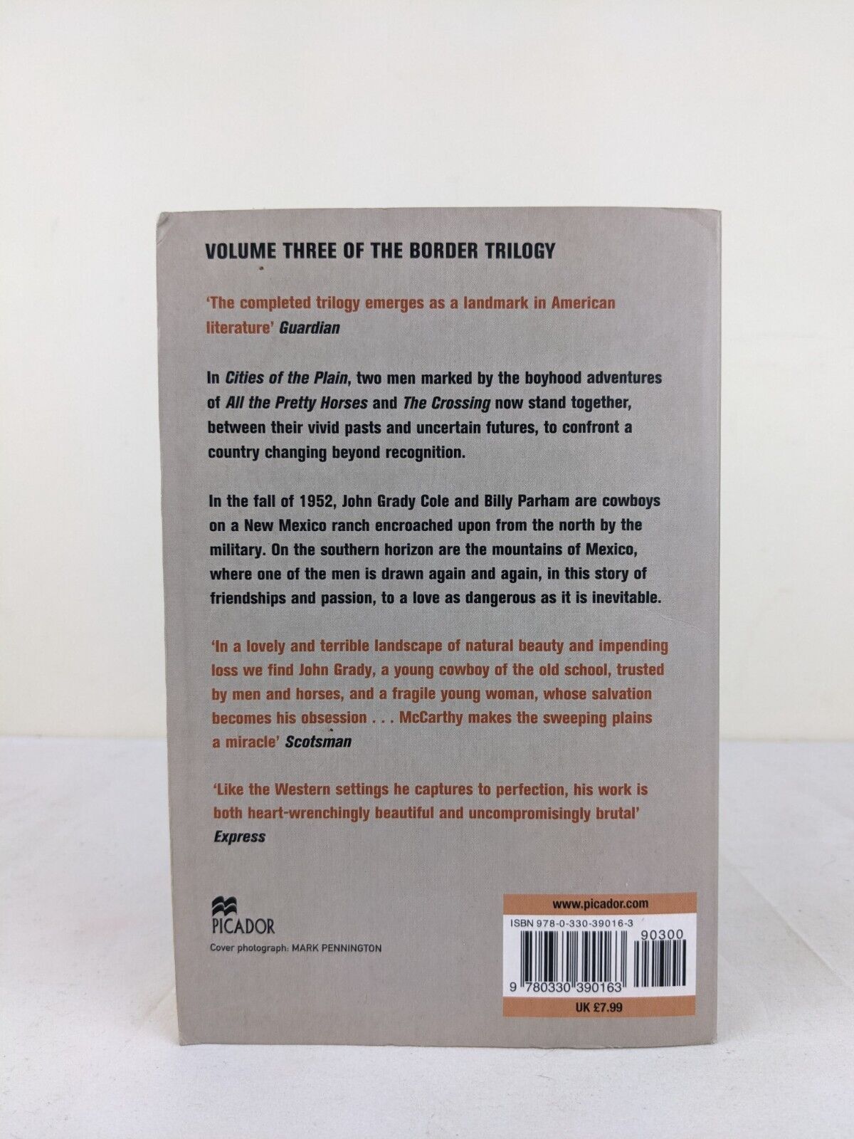 Cities of the plain by Cormac McCarthy 1999 Border