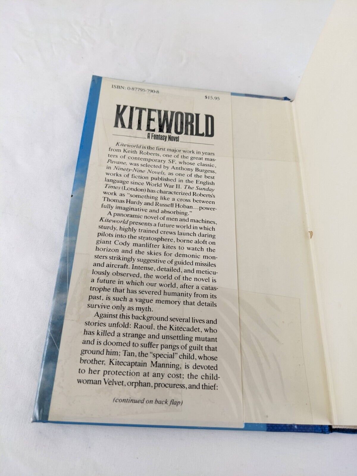 Kiteworld by Keith Roberts 1986 US First Edition Hardcover Arbor House