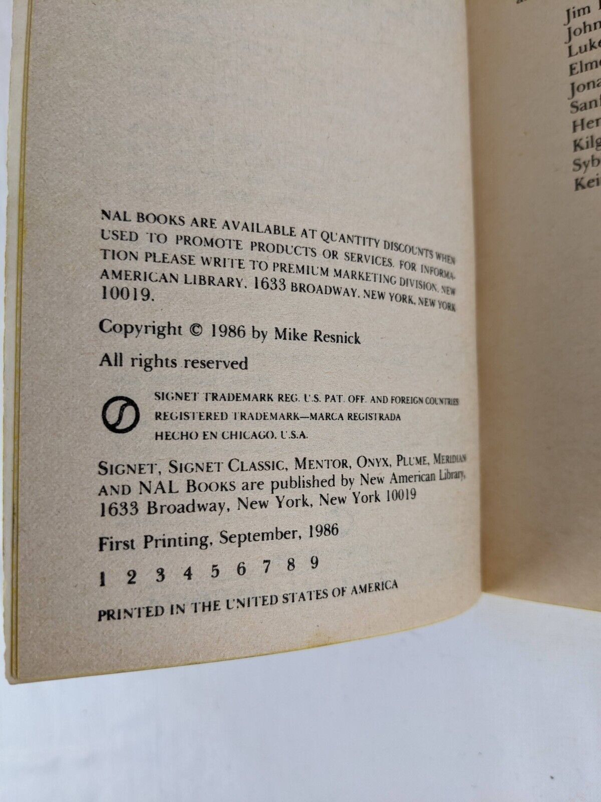 Mike Resnick x 3 - Eros at Nadir, Stalking the unicorn & the dark lady 1986