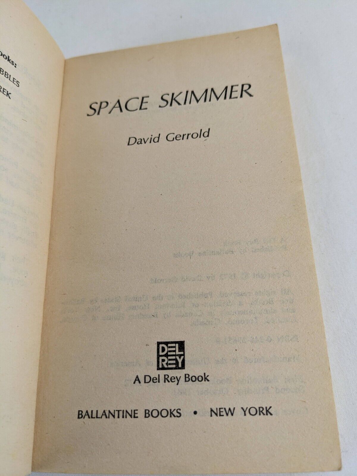 Space Skimmer by David Gerrold 1981