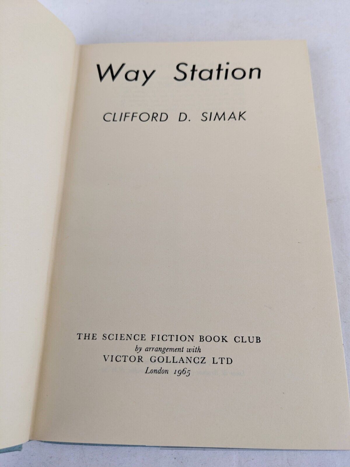 Way station by Clifford Simak 1965 hardcover Science fiction book club # 97