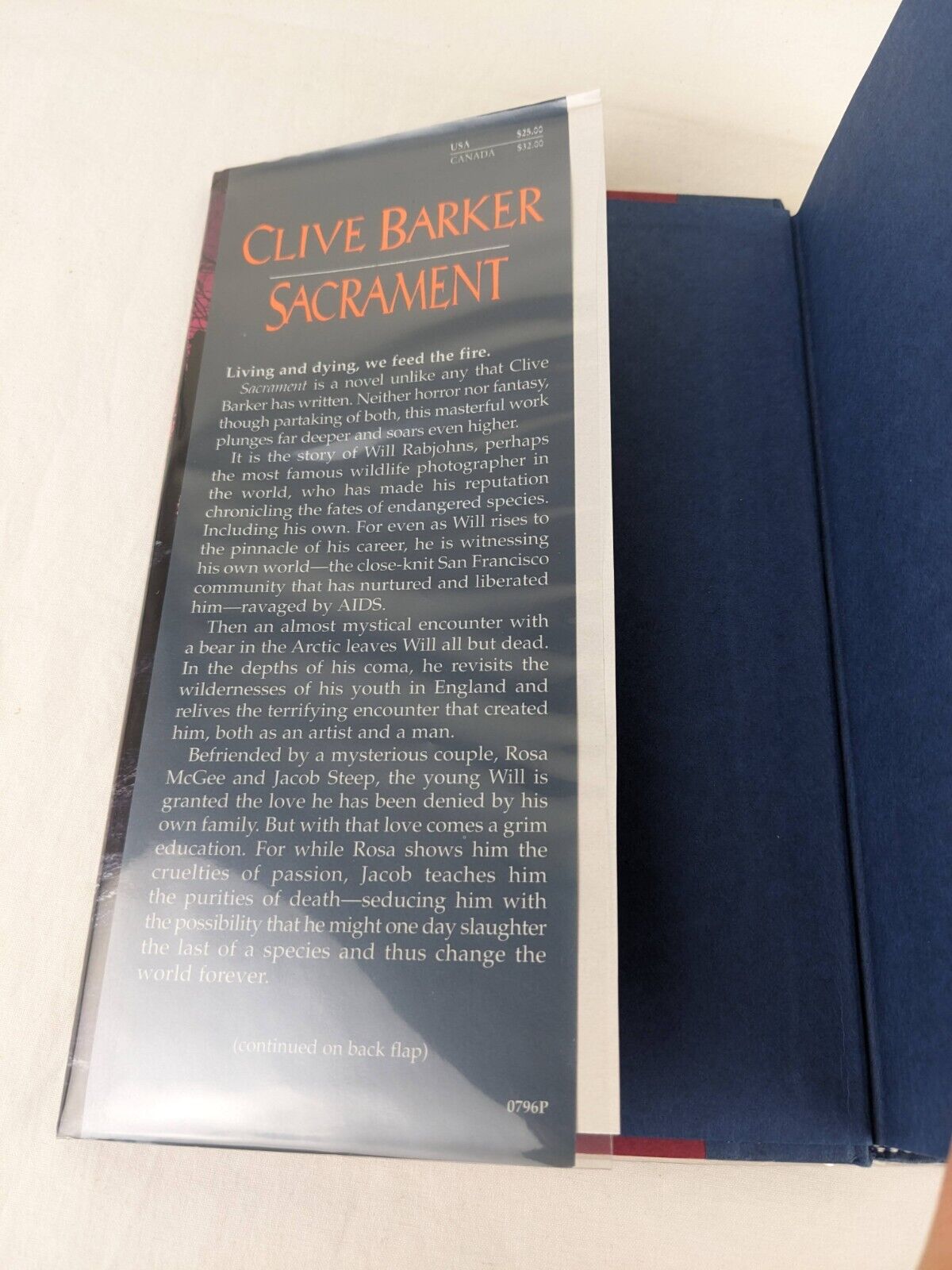 Sacrament by Clive Barker 1996 US First Edition Hardcover