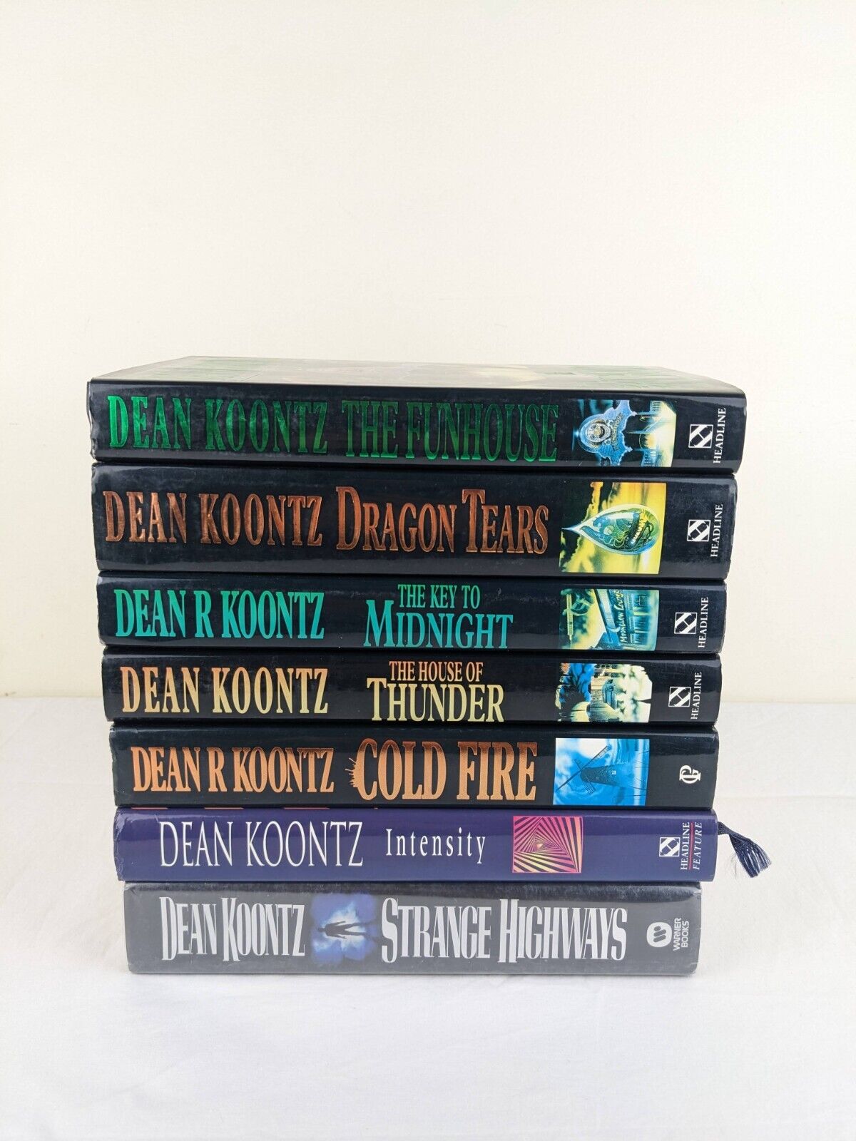 Dean Koontz Hardcover x 7 1992 Dragon, midnight, thunder, fire, funhouse etc.